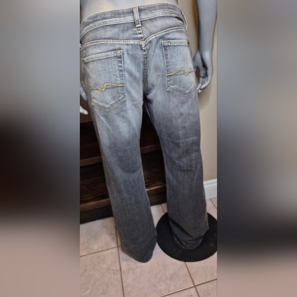 7 For All Mankind Men's Relaxed Fit Jeans in Gray - Picture 11 of 11